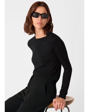 Whistles Annie Sparkle Crew Neck - Black