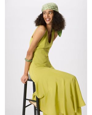 Whistles Sleeveless Tiered Midi Dress - Yellow