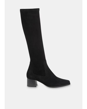 Whistles Blaire Stretch Knee High Boot - Black