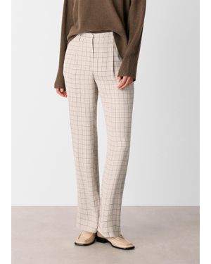 Whistles Niamo Fine Grid Trouser - Multicolour