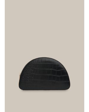 Whistles Easton Half Moon Clutch - Black