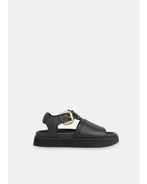 Hai Whistles K Chunky Buckle Sandal - White