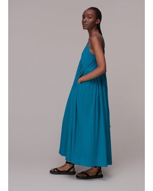 Whistles Carmen Trapeze Dress - Blue