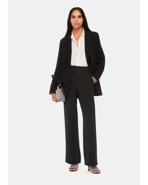 Whistles Satin Side Stripe Tux Trouser - Black