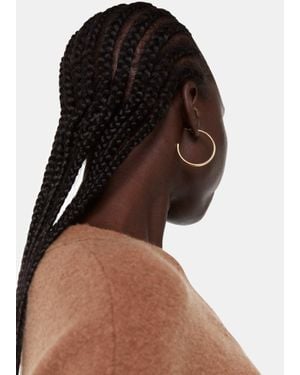Whistles Large Classic Hoop Earring - Brown