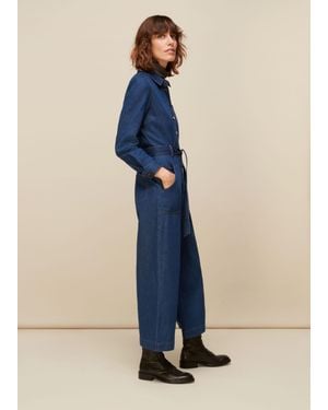 Whistles Belted Jumpsuit - Blue