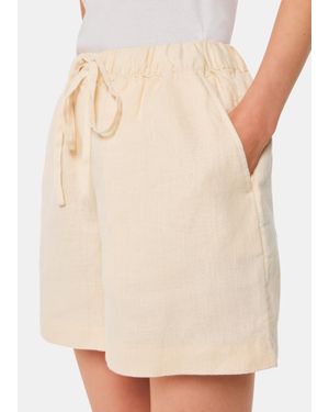 Whistles Linen Elasticated Short - Natural