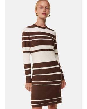 Whistles Variegated Stripe Knit Dress - Multicolour