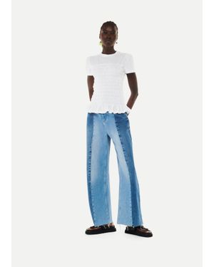 Whistles Ruched T-shirt - Blue