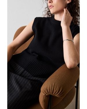 Whistles Wool Sleeveless Tank - Black