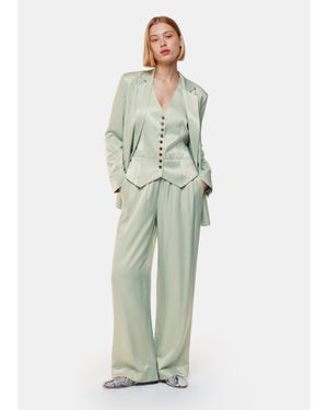 Whistles Rita Luxe Elasticated Trouser - Green