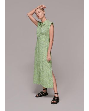 Whistles Shooting Floral Midi Dress - Grey