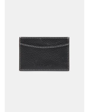 Whistles Contrast Stitch Card Holder - Black
