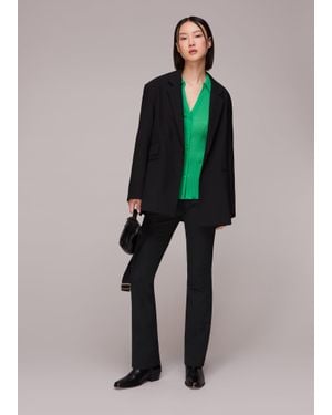 Whistles Lucy Kick Flare Trouser - Black