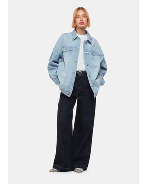 Whistles Tilly Oversized Denim Jacket - Blue