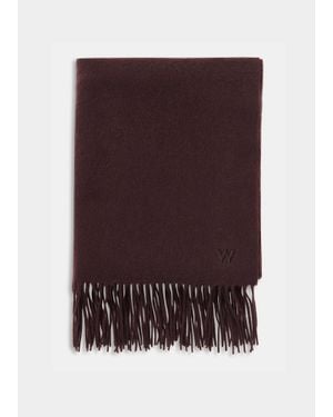Whistles Fringed Blanket Scarf - Purple
