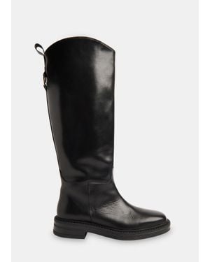 Whistles Knee High Riding Boot - Black
