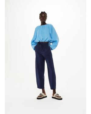 Whistles Tie Waist Nicola Trouser - Blue