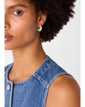 Whistles Double Enamel Earring - Blue