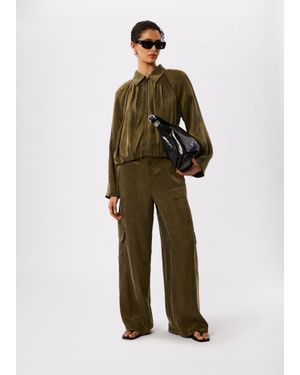 Whistles Fluid Cargo Trouser - Green