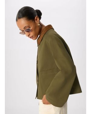 Whistles Corduroy Collar Jacket - Green