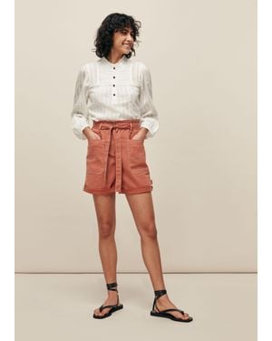 Whistles Tie Waist Cargo Pocket Short - Natural