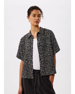 Whistles Woven Grid Shirt - Grey
