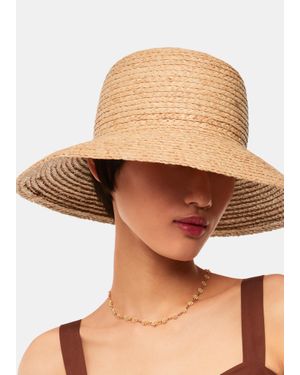 Whistles Wide Brim Straw Hat - White