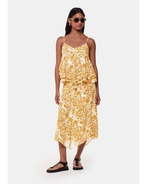 Whistles Seashore Print Skirt - Metallic
