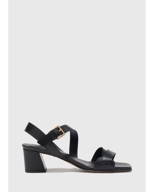 Whistles Block Heel Buckle Sandal - White