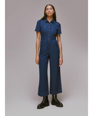 Whistles Emma Denim Jumpsuit - Blue