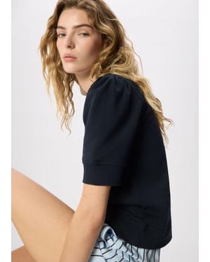 Whistles Short Sleeve Sweat - Blue