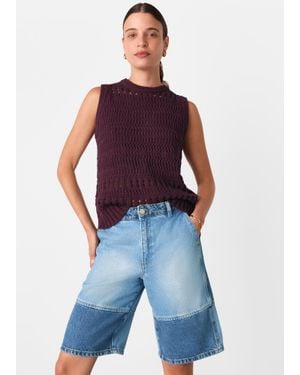 Whistles Patchwork Board Short - Blue