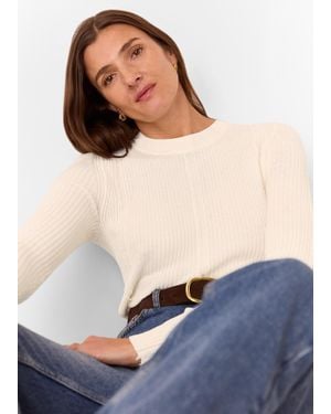 Whistles Ribbed Affect Crew Neck Knit - Blue