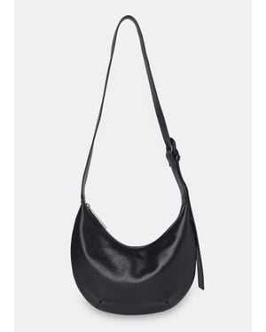 Whistles Small Sia Curved Crossbody Bag - Black