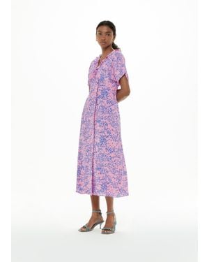 Whistles Dandelion Floral Midi Dress - Purple