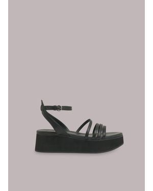 Whistles Cale Strappy Flatform Sandal - Grey