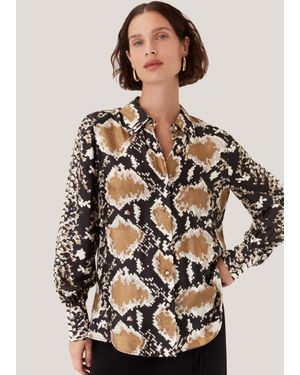 Whistles Snake Print Oversized Shirt - Multicolour