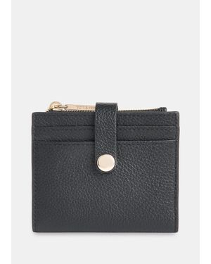 Whistles Danni Tab Detail Compact Purse - Black