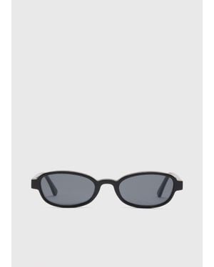 Whistles Slim Oval Sunglasses - Black