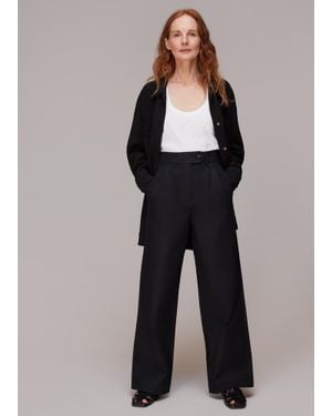 Whistles Robyn Cotton Trouser - Black