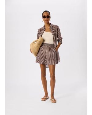 Whistles Stripe Beach Shorts - White