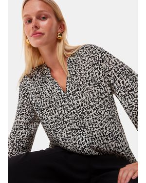 Whistles Scribble Print Blouse - Grey