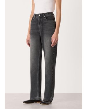 Whistles Authentic Column Leg Jean - Black