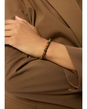 Whistles Tiger Eye Beaded Bracelet - White