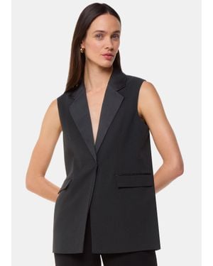 Whistles Hilda Tuxe Tailored Waistcoat - Black