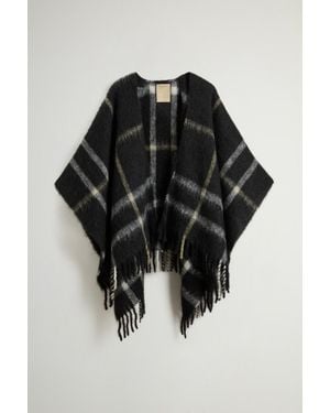 Woolrich Mantel Van Alpaca- Mohair- En Wolmix Zwart Grootte