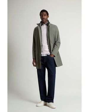Woolrich 2-In-1-Overjas Van Tweelaagse Stof Groen Grootte - Meerkleurig
