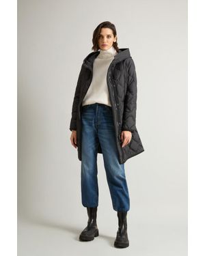 Woolrich Heritage Parka Van Microvezel Met Capuchon En Vizier Zwart Grootte - Blauw