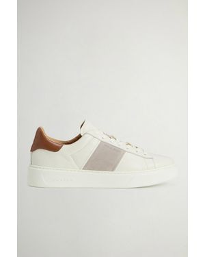 Woolrich Herren Classic Court Sneakers Aus Leder Und Veloursleder Weiß Größe - Mehrfarbig